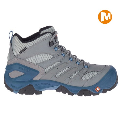 Merrell Strongfield Mid Waterproof Comp Toe Sicherheitsschuhe Herren Grau/Blau [DE-SAUPN]